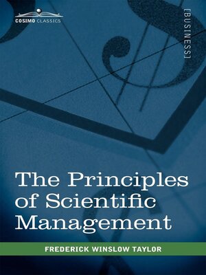 cover image of The Principles of Scientific Management